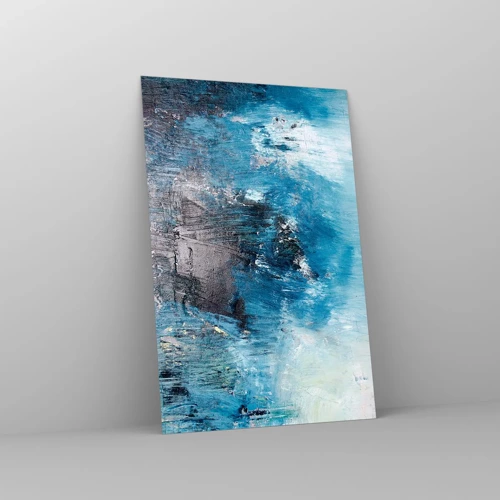 Schilderen op glas - Rhapsody in Blauw - 80x120 cm