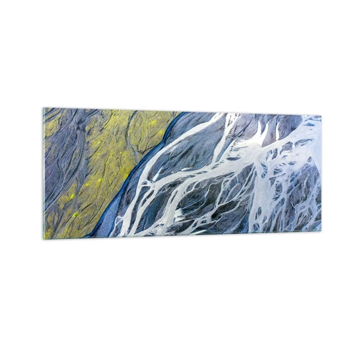 Schilderen op glas - Rotstekeningen van de natuur - 100x40 cm