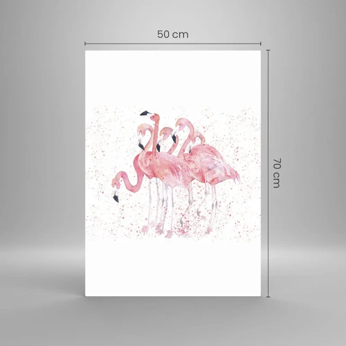 Schilderen op glas - Roze ensemble - 50x70 cm