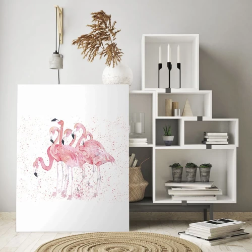 Schilderen op glas - Roze ensemble - 50x70 cm