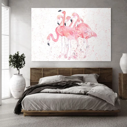 Schilderen op glas - Roze ensemble - 70x50 cm