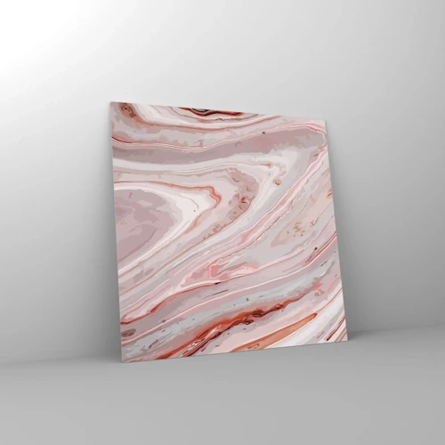 Schilderen op glas - Roze vloeistof - 50x50 cm