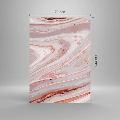 Schilderen op glas - Roze vloeistof - 70x100 cm