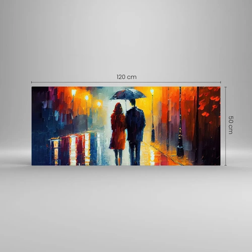 Schilderen op glas - Samen – een kleurrijke nacht - 120x50 cm