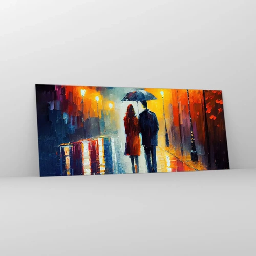 Schilderen op glas - Samen – een kleurrijke nacht - 120x50 cm