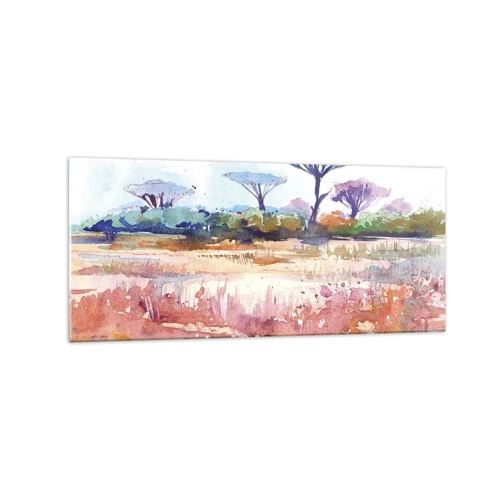 Schilderen op glas - Savanne kleuren - 120x50 cm