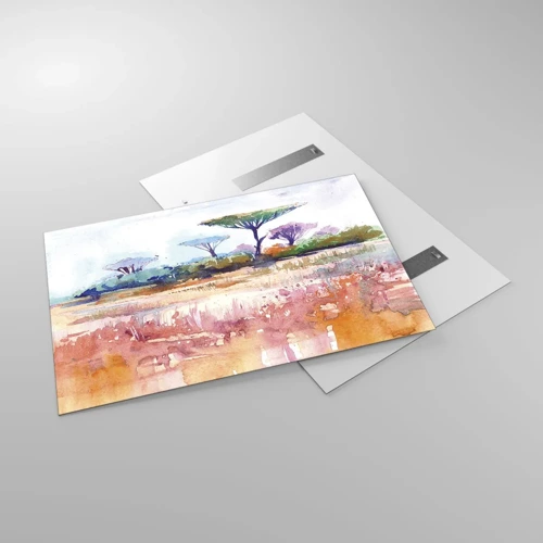 Schilderen op glas - Savanne kleuren - 120x80 cm