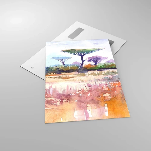 Schilderen op glas - Savanne kleuren - 70x100 cm