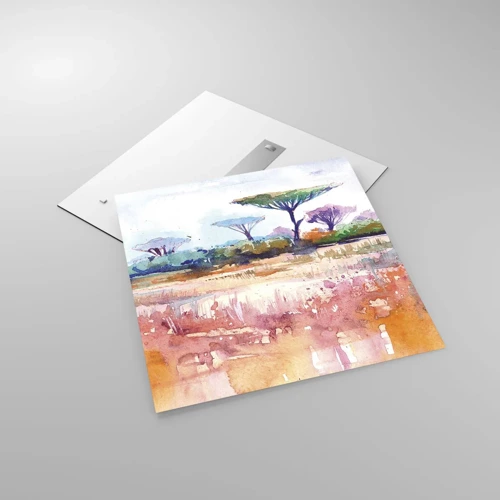 Schilderen op glas - Savanne kleuren - 70x70 cm