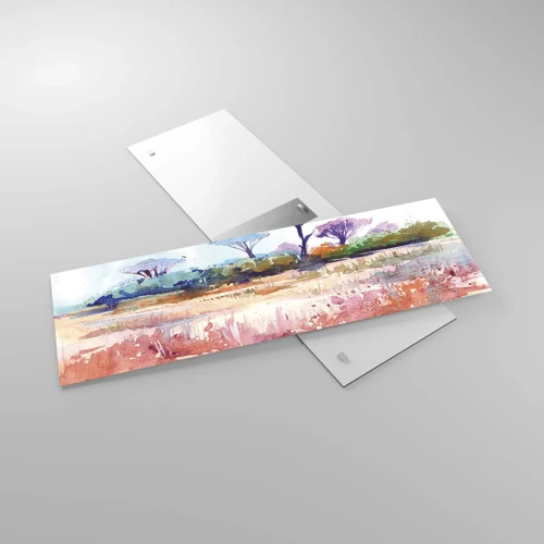 Schilderen op glas - Savanne kleuren - 90x30 cm
