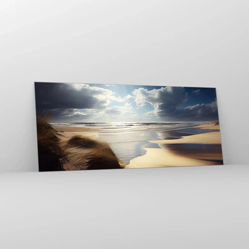Schilderen op glas - Strand, wild strand - 120x50 cm