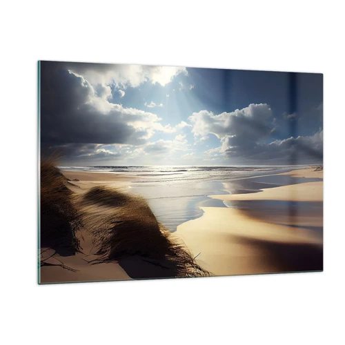 Schilderen op glas - Strand, wild strand - 120x80 cm