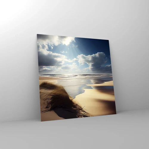 Schilderen op glas - Strand, wild strand - 30x30 cm