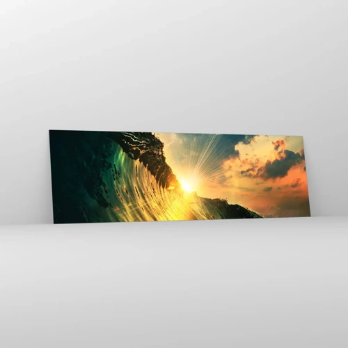 Schilderen op glas - Surfer, waar ben je? - 160x50 cm