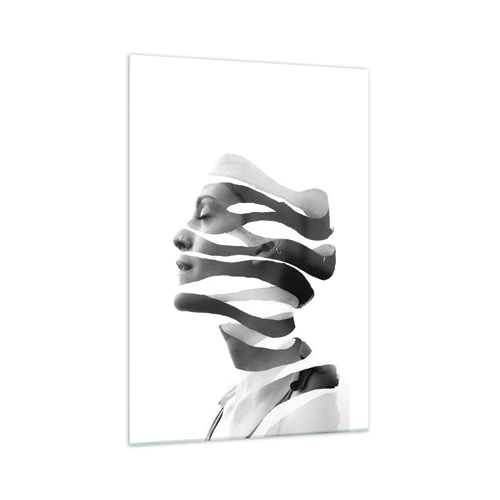 Schilderen op glas - Surrealistisch portret - 70x100 cm