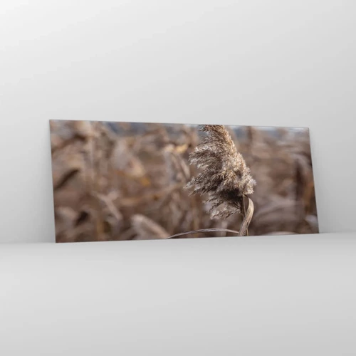 Schilderen op glas - Tijd om met de wind mee te gaan - 100x40 cm