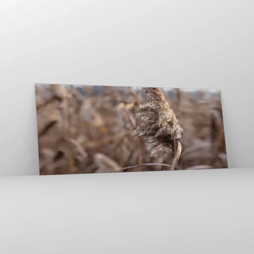 Schilderen op glas - Tijd om met de wind mee te gaan - 120x50 cm