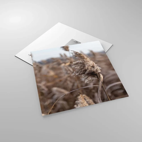 Schilderen op glas - Tijd om met de wind mee te gaan - 50x50 cm