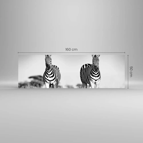 Schilderen op glas - Toch is de wereld zwart-wit - 160x50 cm