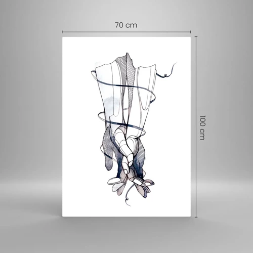 Schilderen op glas - Touch-studie - 70x100 cm