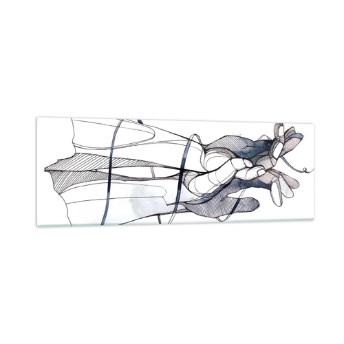 Schilderen op glas - Touch-studie - 90x30 cm