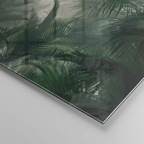 Schilderen op glas - Tropisch mysterie - 140x50 cm