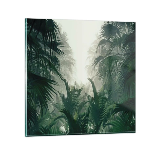 Schilderen op glas - Tropisch mysterie - 40x40 cm