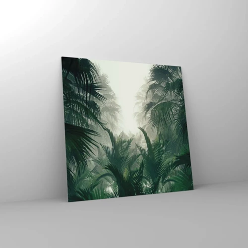 Schilderen op glas - Tropisch mysterie - 50x50 cm
