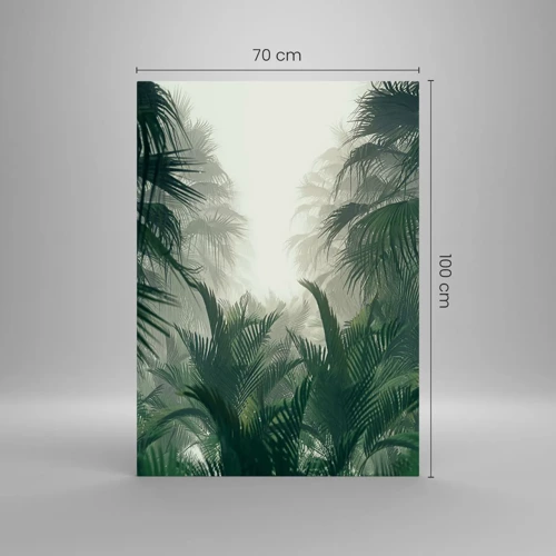 Schilderen op glas - Tropisch mysterie - 70x100 cm