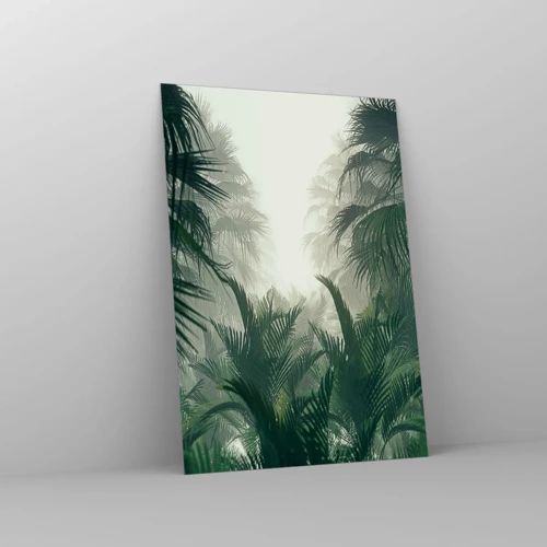Schilderen op glas - Tropisch mysterie - 70x100 cm