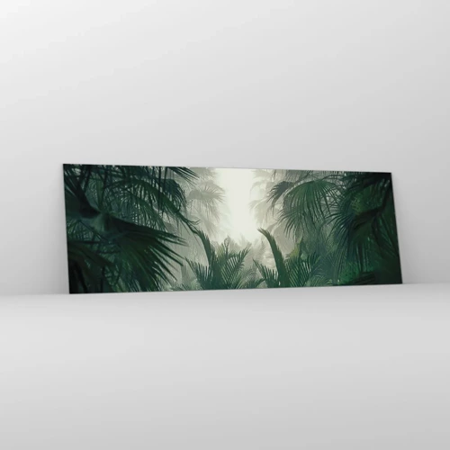Schilderen op glas - Tropisch mysterie - 90x30 cm