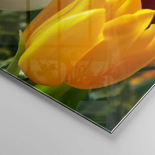 Schilderen op glas - Tulpenkoorts - 120x50 cm