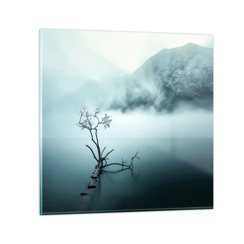 Schilderen op glas - Van water en mist - 30x30 cm