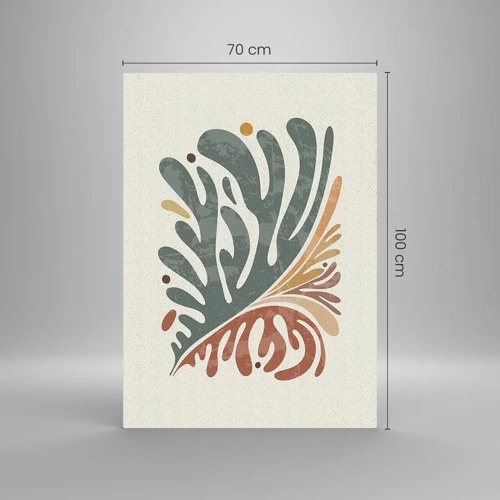 Schilderen op glas - Veelkleurig blad - 70x100 cm