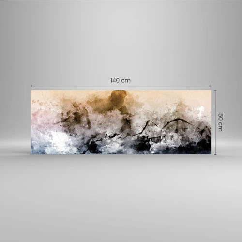 Schilderen op glas - Verdronken in een wolk van mist - 140x50 cm