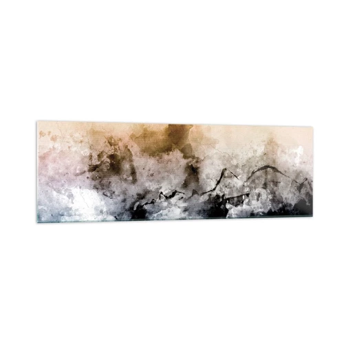 Schilderen op glas - Verdronken in een wolk van mist - 160x50 cm