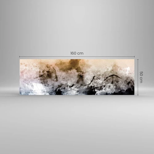 Schilderen op glas - Verdronken in een wolk van mist - 160x50 cm