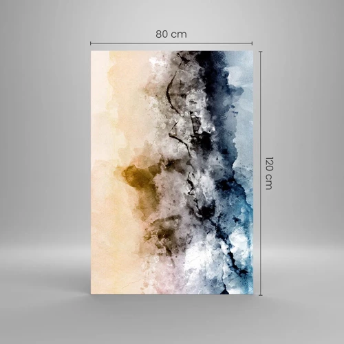 Schilderen op glas - Verdronken in een wolk van mist - 80x120 cm