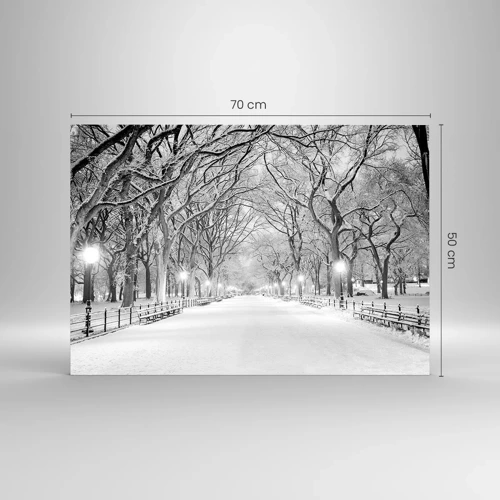 Schilderen op glas - Vier seizoenen - winter - 70x50 cm