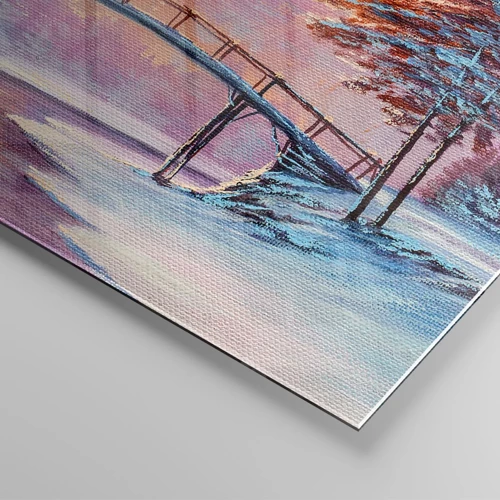 Schilderen op glas - Vier seizoenen - winter - 70x70 cm