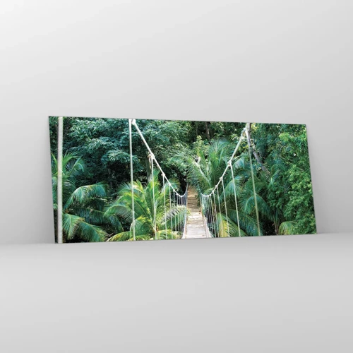 Schilderen op glas - Welkom in de jungle! - 120x50 cm