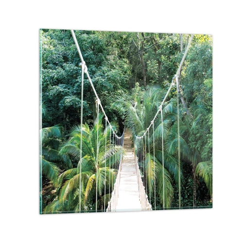 Schilderen op glas - Welkom in de jungle! - 40x40 cm