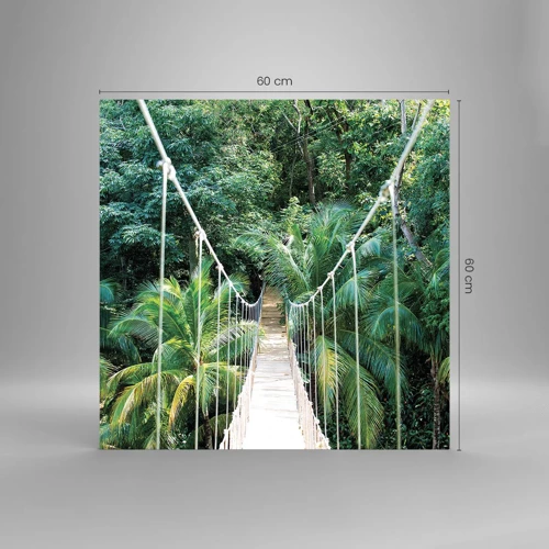 Schilderen op glas - Welkom in de jungle! - 60x60 cm