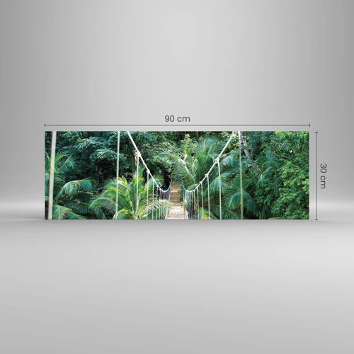 Schilderen op glas - Welkom in de jungle! - 90x30 cm