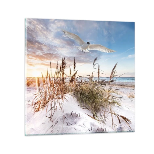 Schilderen op glas - Wind uit zee - 30x30 cm