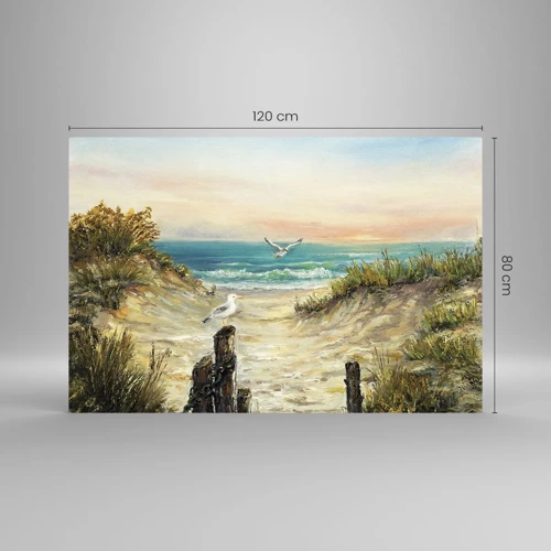 Schilderen op glas - Windstille afzondering - 120x80 cm
