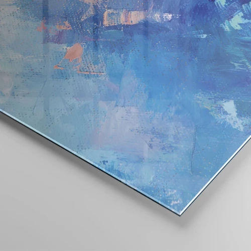 Schilderen op glas - Winter abstractie - 120x80 cm