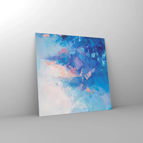Schilderen op glas - Winter abstractie - 50x50 cm