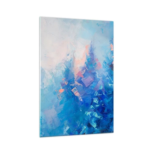 Schilderen op glas - Winter abstractie - 70x100 cm
