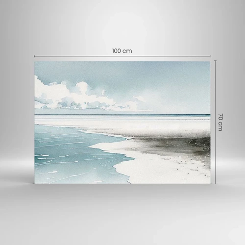Schilderen op glas - Zachte vloed - 100x70 cm